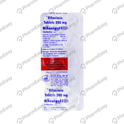 Rifaxigyl 200mg Strip Of 10 Tablets