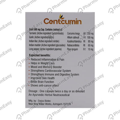 Centcumin Strip Of 10 Capsules