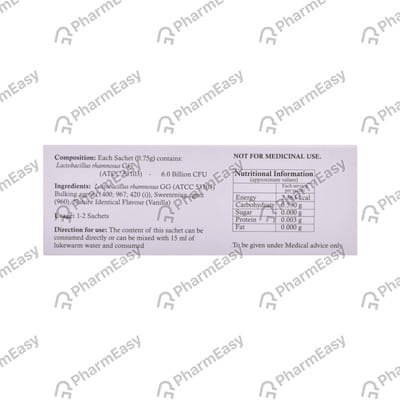 Bifilac Gg Sugar Free Vanilla Flavour Sachet Of 0.75gm Granules