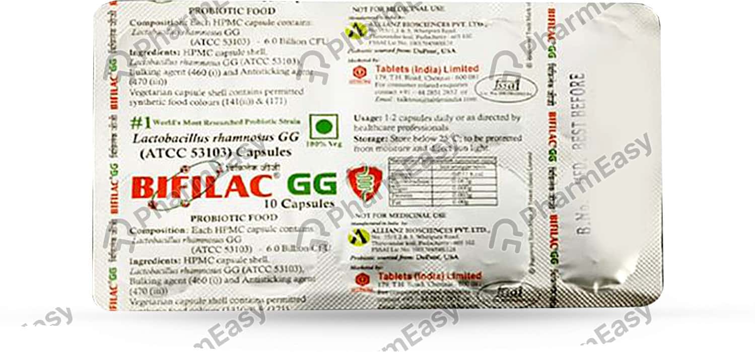 Buy Bifilac Gg 6 BILLION CFU Capsule (10) Online at Flat 15 OFF