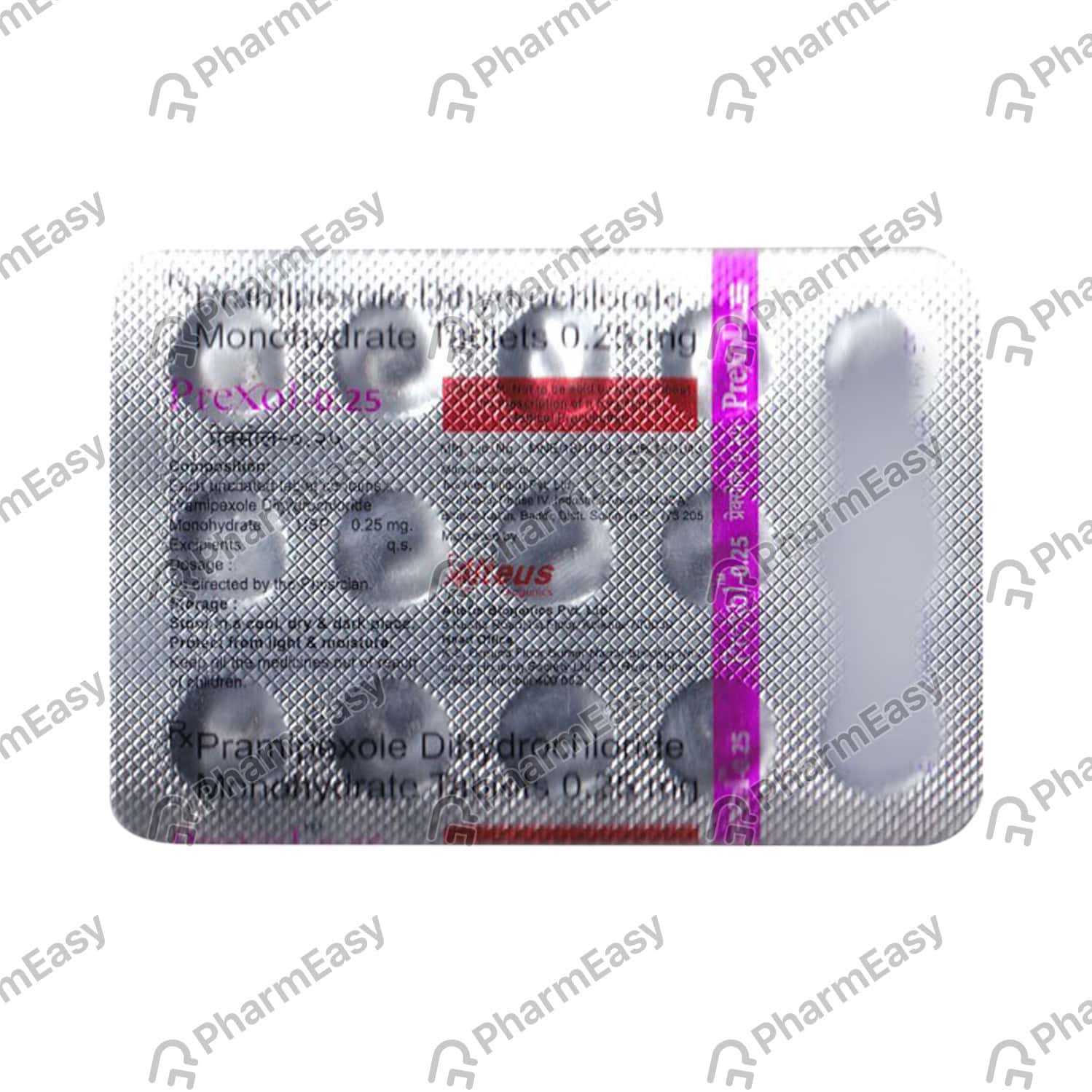 Buy Prexol 0.25 MG Tablet (10) Online at Flat 15% OFF | PharmEasy