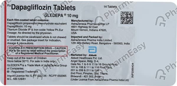 Gledepa 10Mg Tablets 14'S