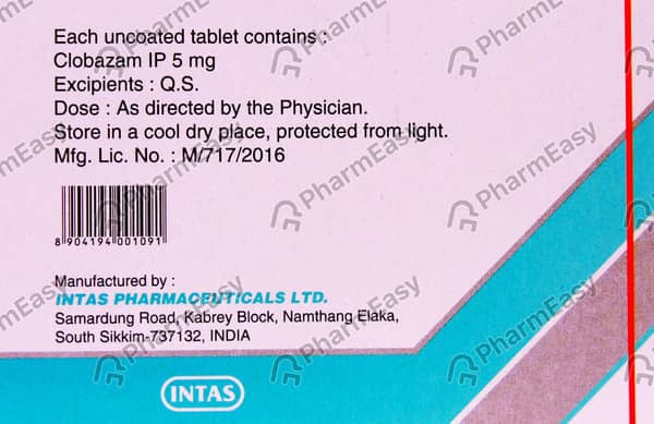 Cloba 5mg Strip Of 15 Tablets
