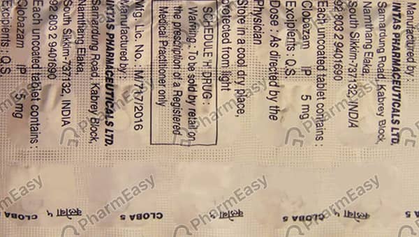 Cloba 5mg Strip Of 15 Tablets