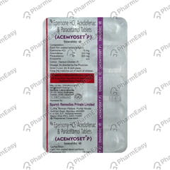 ACEMYOSET P STRIP OF 10 TABLETS