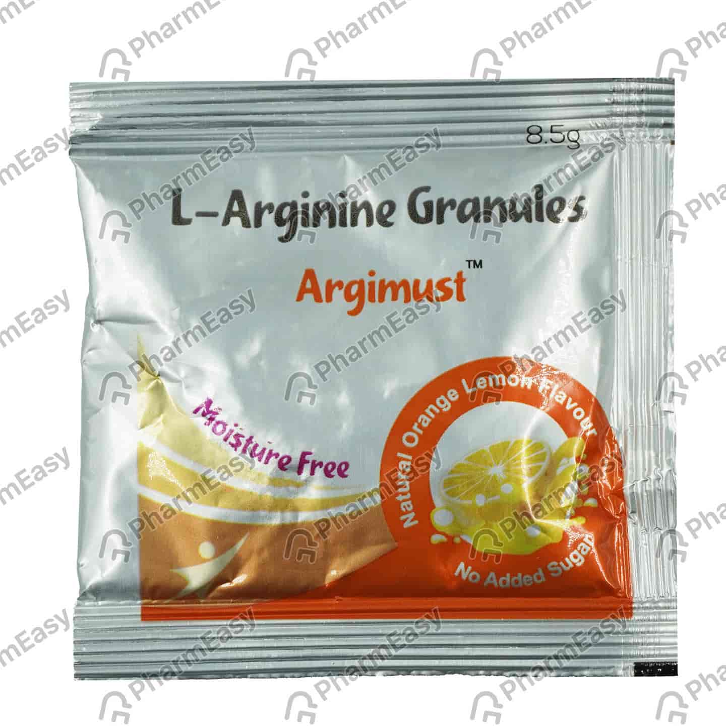 Argimust Natural Orange Lemon Flavour Sachet Of 8.5gm Granules
