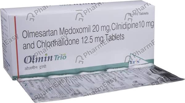 Olmin Trio 20/10/12.5mg Strip Of 10 Tablets