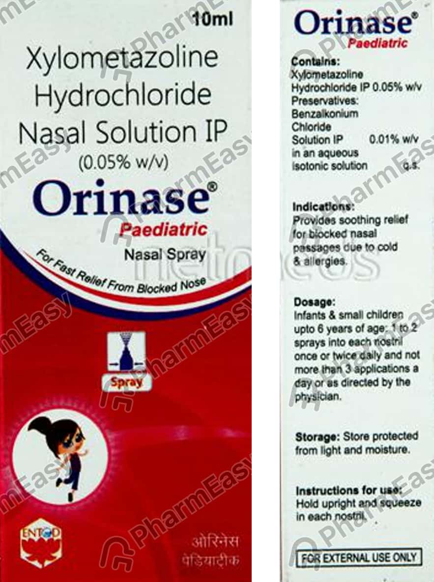 Orinase Oxy Ped Bottle Of 10ml Nasal Spray