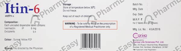 Itin 6mg Strip Of 2 Tablets