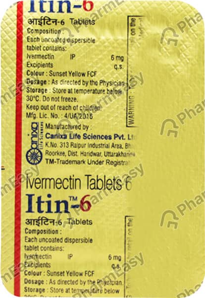 Itin 6mg Strip Of 2 Tablets