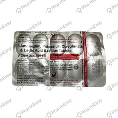 V CLAM DUO 625 LB STRIP OF 10 TABLETS