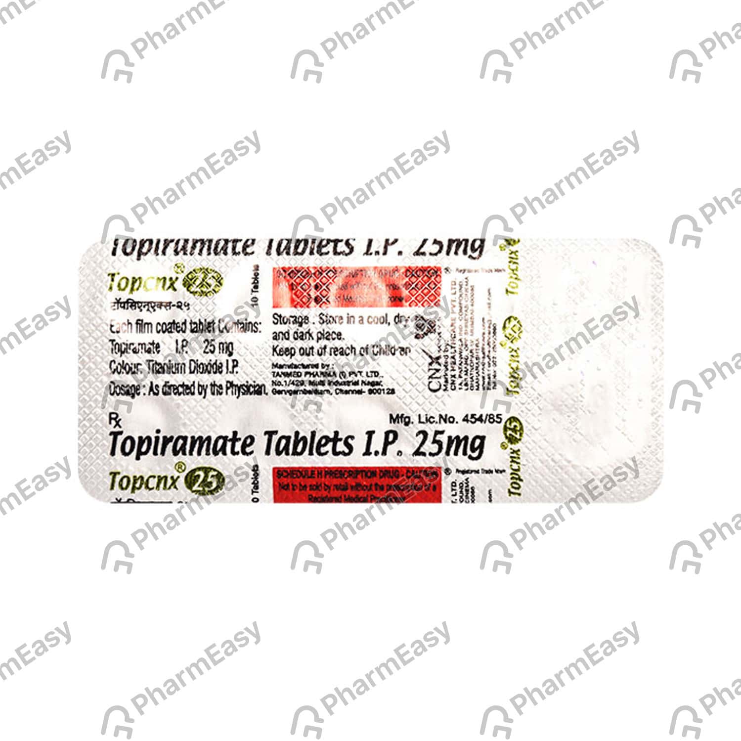 Topnex Topcnx 25 MG Tablet (10): Uses, Side Effects, Price & Dosage | PharmEasy