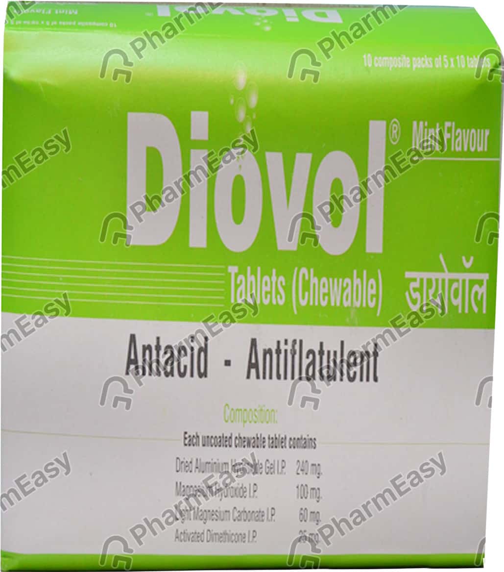 Diovol Cool Blue Strip Of 20 Chewable Tablets