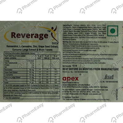 Reverage Strip Of 10 Tablets