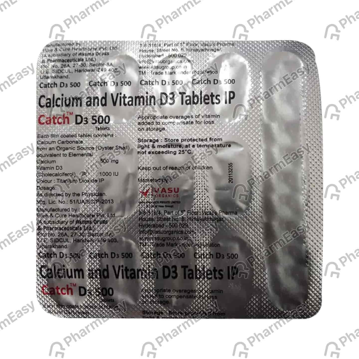 Catch D3 500mg Strip Of 15 Tablets