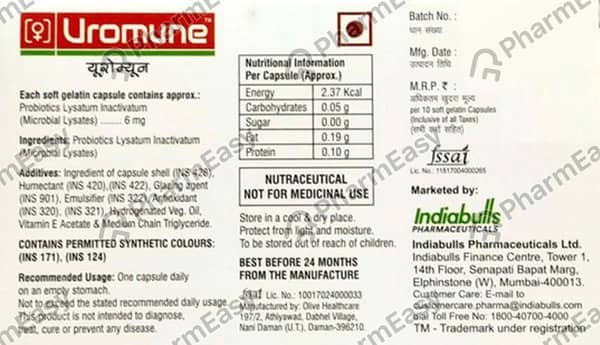 Uromune Strip Of 10 Capsules