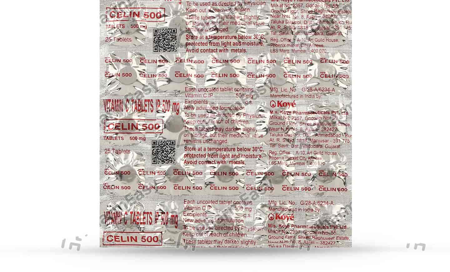 New Celin 500mg Strip Of 25 Tablets