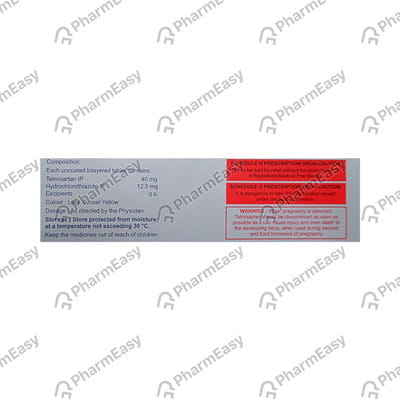 Telmisat H 40/12.5mg Strip Of 15 Tablets