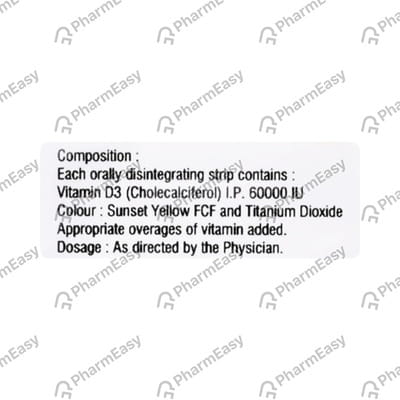 Calcirol Mds Sugar Free Sachet Of 1 Orally Disintegrating Strip