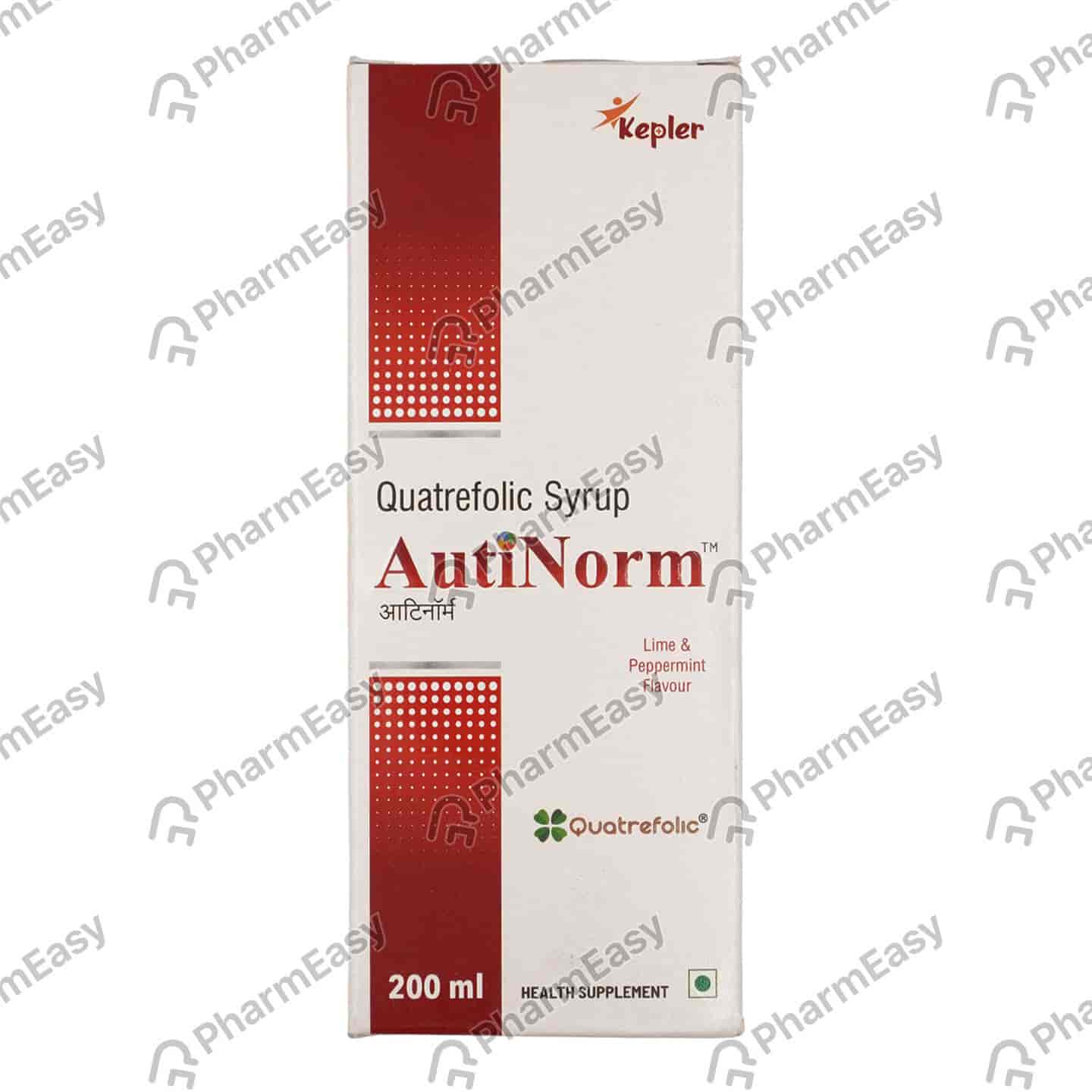 Autinorm Lime And Peppermint Flavour Bottle Of 200ml Syrup