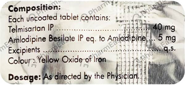 Telindia Am 40Mg Strip Of 10 Tablets