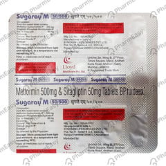 SUGARAY M 50/500MG STRIP OF 15 TABLETS