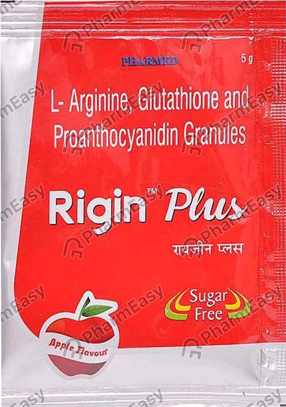 Rigin Plus Apple Flavour Sugar Free Sachet Of 5gm Granules Uses, Side