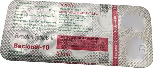 Baclonol 10mg Strip Of 10 Tablets