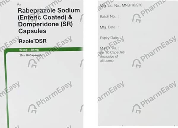 आर ज़ोल डीएसआर की स्ट्रिप 10 कैप्सूल्स