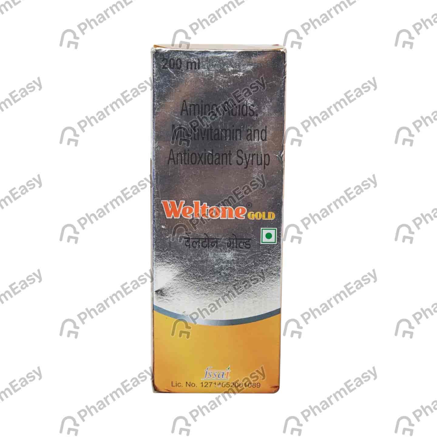 Weltone Gold Bottle Of 200ml Syrup