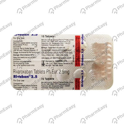 Rivaban 2.5mg Strip Of 10 Tablets