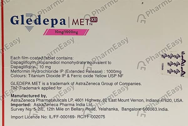Gledepa Met Xr 10/1000Mg Tablet 7'S