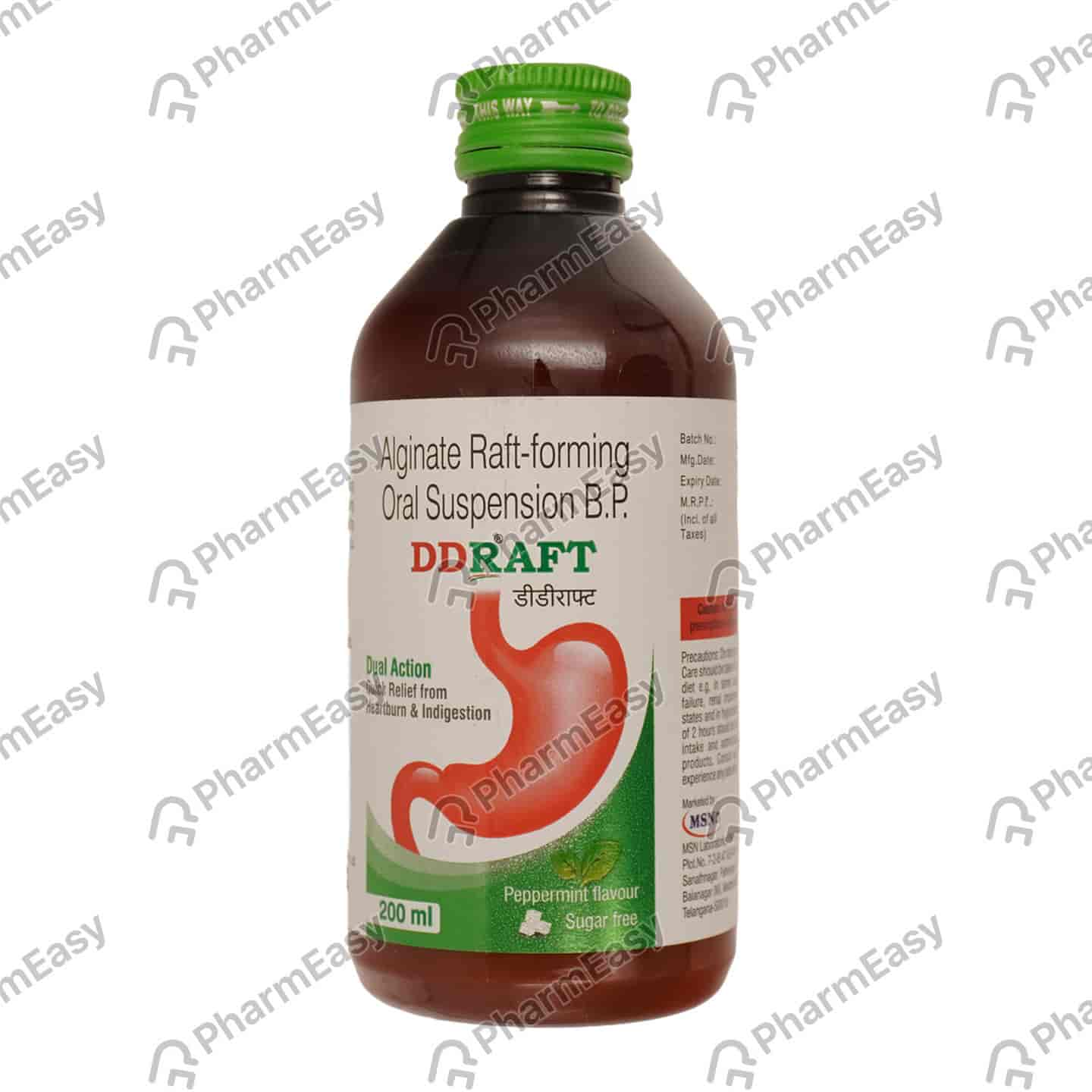 Ddraft Peppermint Flavour Sugar Free Bottle Of 200ml Suspension