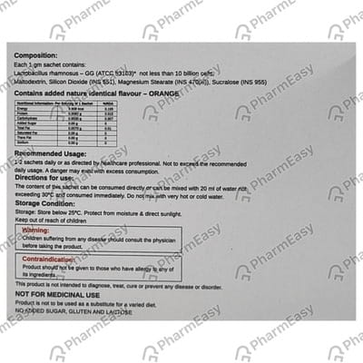 Pedigut Gg Orange Vanilla Flavour Sugar Free Sachet Of 1gm Powder