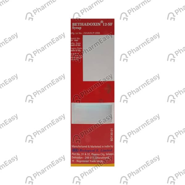 Bethadoxin 12 Sf Bottle Of 250Ml Syrup