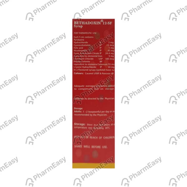 Bethadoxin 12 Sf Bottle Of 250Ml Syrup