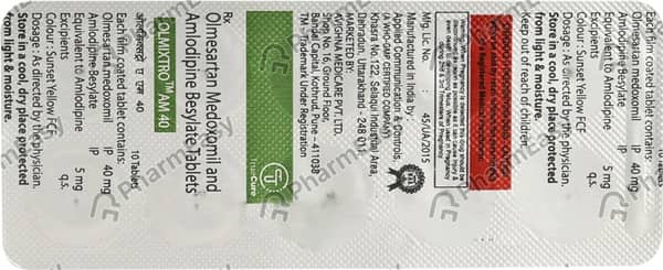 Olmixtro Am 40mg Strip Of 10 Tablets