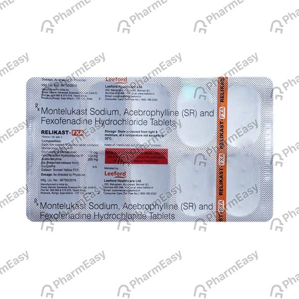 Relikast Fxa Strip Of 10 Tablets