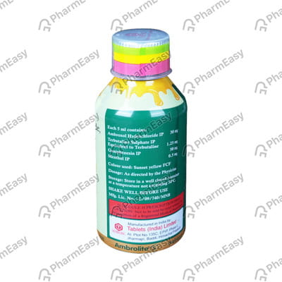 Ambrolite S Sf Bottle Of 100ml Expectorant