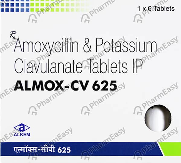 Almox Cv 625mg Strip Of 6 Tablets