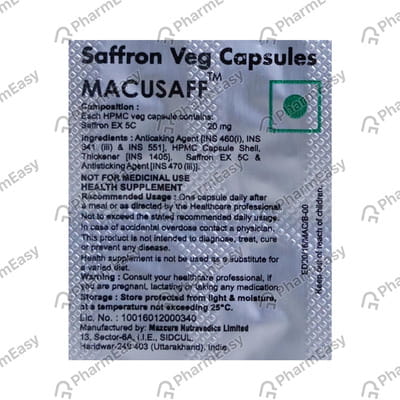 Macusaff Strip Of 10 Capsules