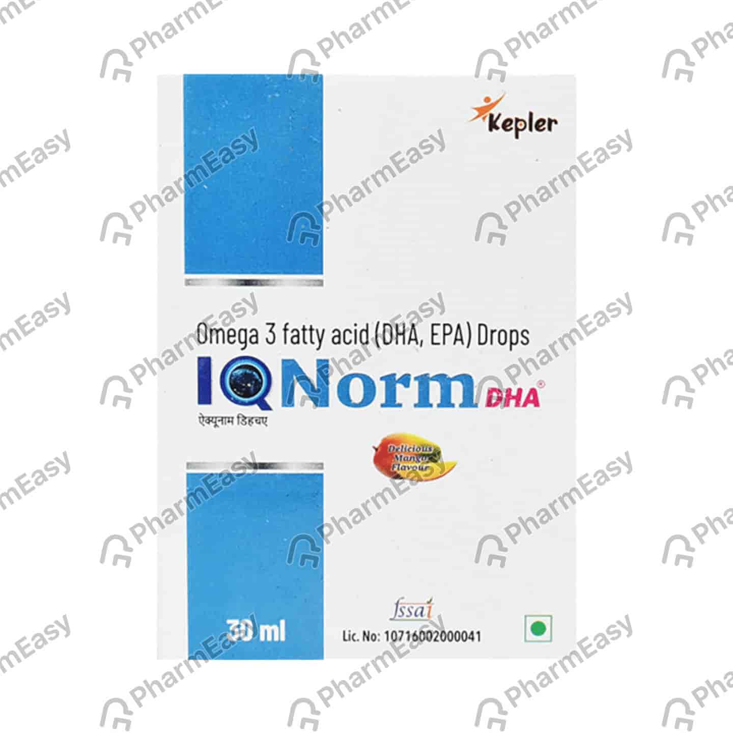 Iqnorm Dha Delicious Mango Flavour Bottle Of 30ml Oral Drops