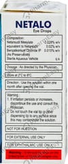NETALO BOTTLE OF 3ML EYE DROPS