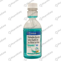 ORAHEX DG SPEARMINT FLAVOUR SUGAR FREE BOTTLE OF 150ML ORAL RINSE