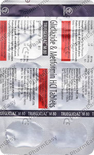 Truegliclaz M 80mg Strip Of 10 Tablets