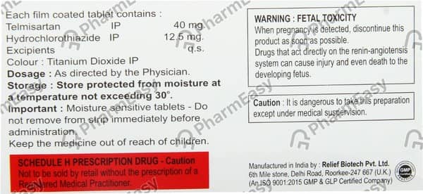 Telfirst H 40/12.5Mg Strip Of 15 Tablets