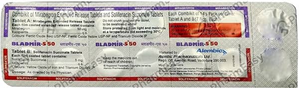 Bladmir S 50mg Strip Of 14 Combikit Tablets