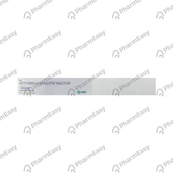 Janumet 50/500mg Strip Of 10 Tablets