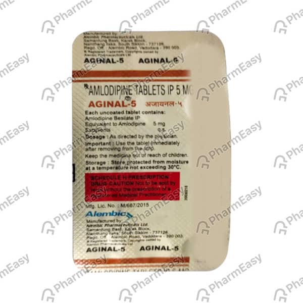 Aginal 5mg Strip Of 15 Tablets