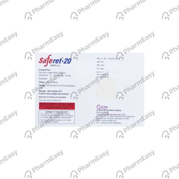 Saferet 20mg Strip Of 10 Tablets